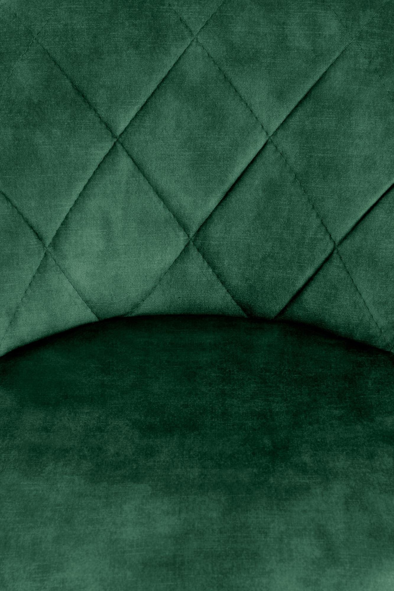 Halmar Scaun de bar tapitat cu stofa si picior metalic, Hoku-101 Velvet Verde Inchis / Negru, l47xA45xH84-106 cm