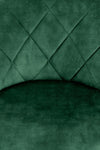 Halmar Scaun de bar tapitat cu stofa si picior metalic, Hoku-101 Velvet Verde Inchis / Negru, l47xA45xH84-106 cm