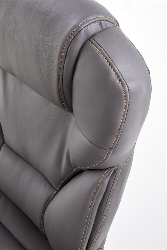 Scaun de birou directorial, tapitat cu piele ecologica Derron Gri, l67xA70xH112-119 cm (7)
