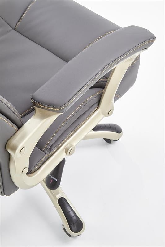 Scaun de birou directorial, tapitat cu piele ecologica Derron Gri, l67xA70xH112-119 cm (8)