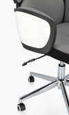Scaun de birou directorial tapitat cu stofa Armstrong Gri / Alb / Negru, l64xA69xH118,5-128 cm (7)