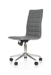 Scaun de birou ergonomic, tapitat cu piele ecologica Tyrell Gri, l44xA46xH97-107 cm (2)