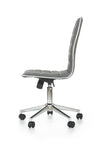 Scaun de birou ergonomic, tapitat cu piele ecologica Tyrell Gri, l44xA46xH97-107 cm (3)