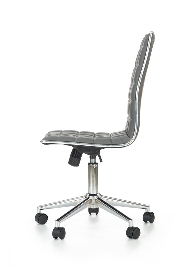 Scaun de birou ergonomic, tapitat cu piele ecologica Tyrell Gri, l44xA46xH97-107 cm (3)