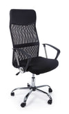 Scaun de birou ergonomic, tapitat cu stofa Dakar Negru, l48xA49xH114-124 cm
