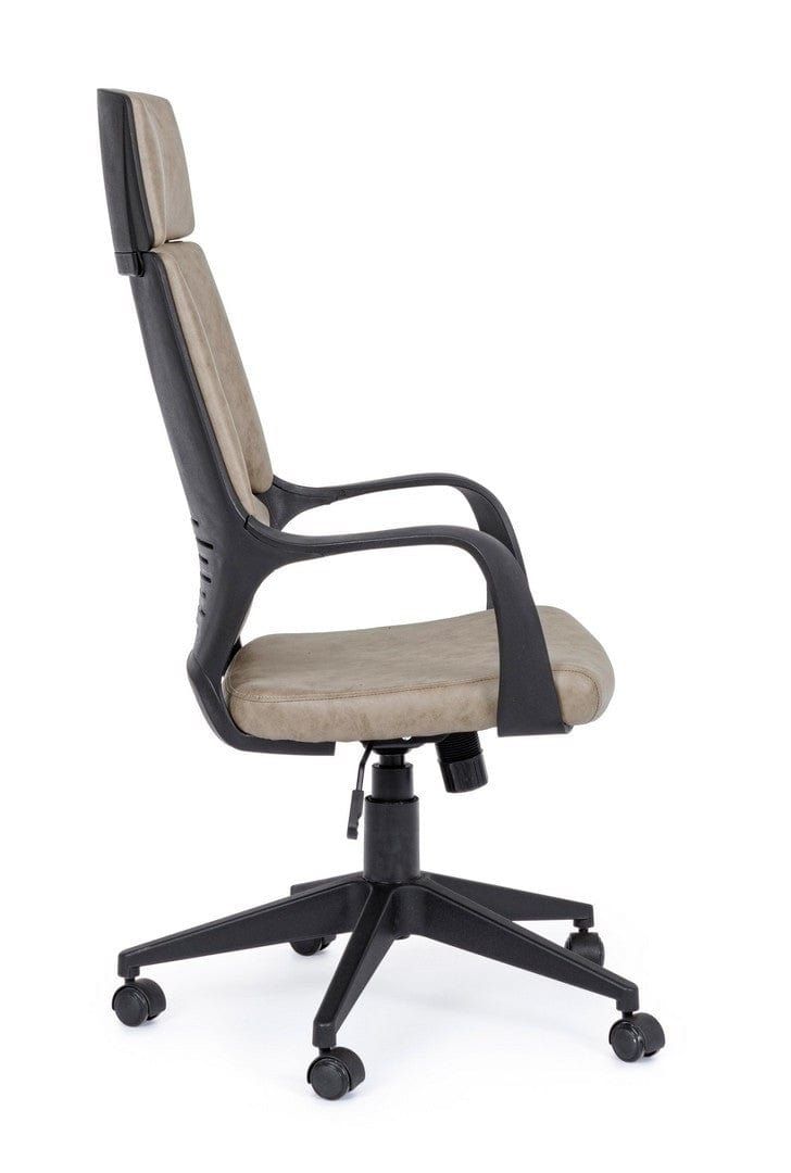 Bizzotto Scaun de birou ergonomic, tapitat cu stofa Damon Grej, l63xA63xH117-127 cm