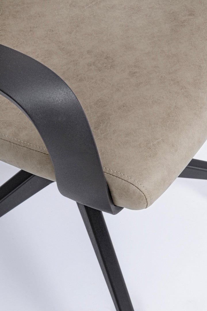 Scaun de birou ergonomic, tapitat cu stofa Damon Grej, l63xA63xH117-127 cm (5)