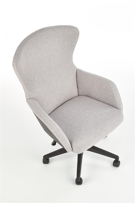 Scaun de birou ergonomic, tapitat cu stofa Dustine Gri Deschis / Negru, l64xA65xH104-115 cm (4)