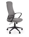 Scaun de birou ergonomic tapitat cu stofa, Fiberis Gri, l61xA57xH110-120 cm
