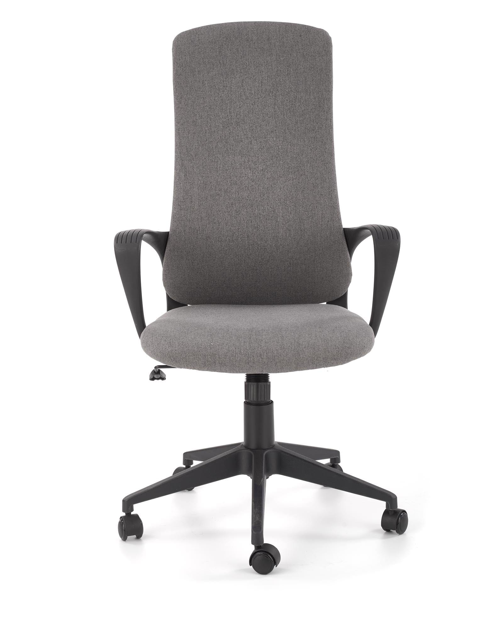 Scaun de birou ergonomic tapitat cu stofa, Fiberis Gri, l61xA57xH110-120 cm (1)