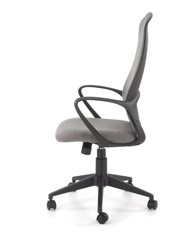 Scaun de birou ergonomic tapitat cu stofa, Fiberis Gri, l61xA57xH110-120 cm (2)
