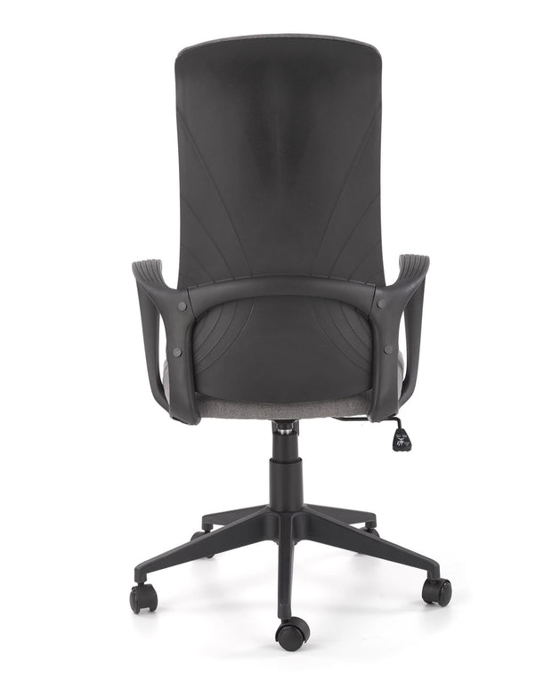 Halmar Scaun de birou ergonomic tapitat cu stofa, Fiberis Gri, l61xA57xH110-120 cm