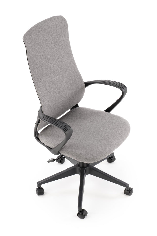 Scaun de birou ergonomic tapitat cu stofa, Fiberis Gri, l61xA57xH110-120 cm (5)