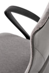 Halmar Scaun de birou ergonomic tapitat cu stofa, Fiberis Gri, l61xA57xH110-120 cm