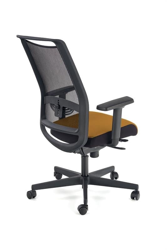 Scaun de birou ergonomic tapitat cu stofa, Giovani Mustariu / Negru, l71xA68xH106-119 cm (3)