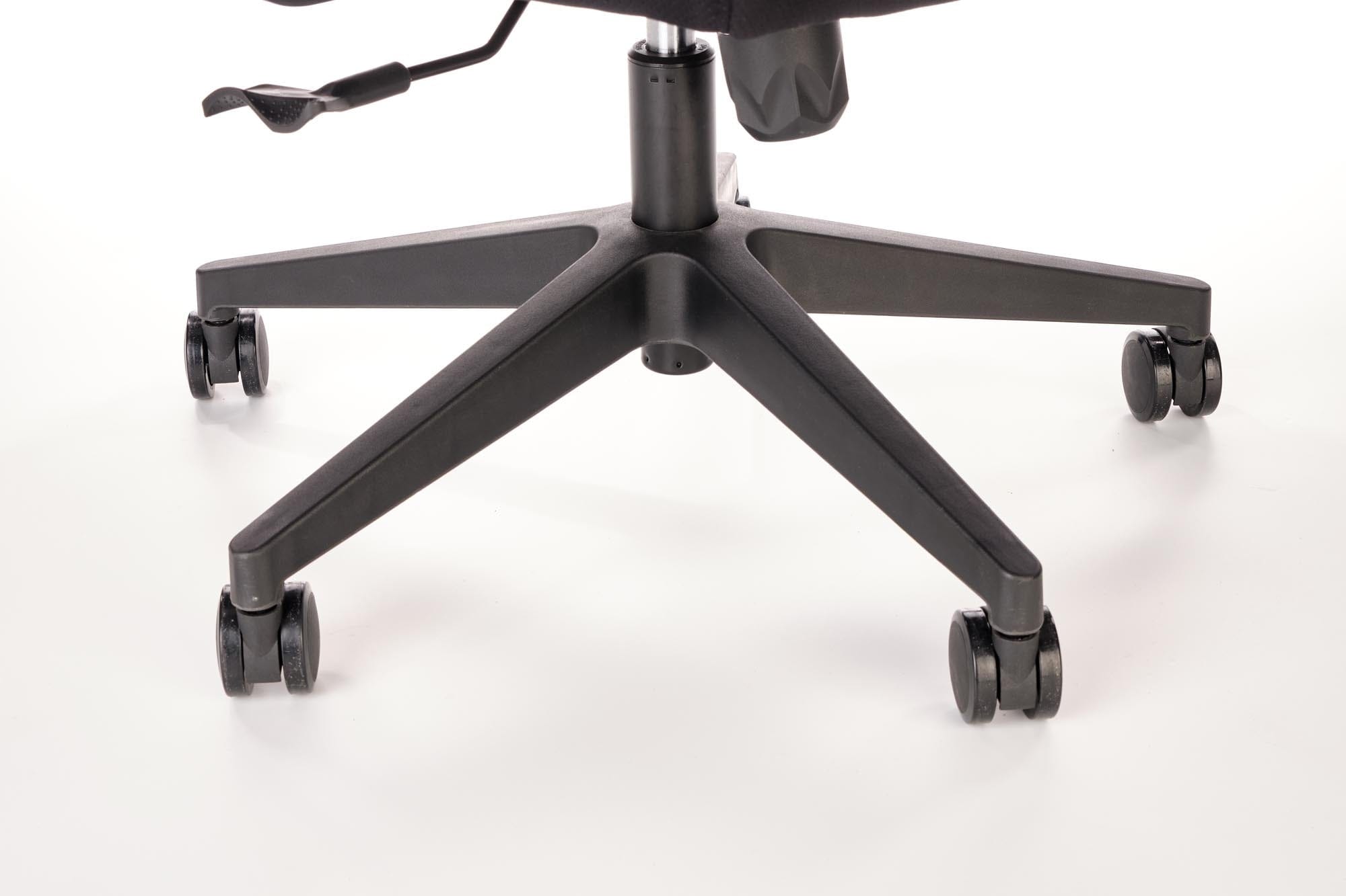 Scaun de birou ergonomic tapitat cu stofa, Lindon Gri / Negru, l61xA65xH113-123 cm (4)