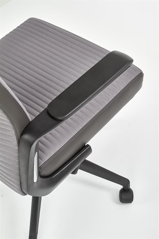 Halmar Scaun de birou ergonomic tapitat cu stofa si piele ecologica, Arethusa Gri / Gri Inchis, l65xA65xH119-129 cm