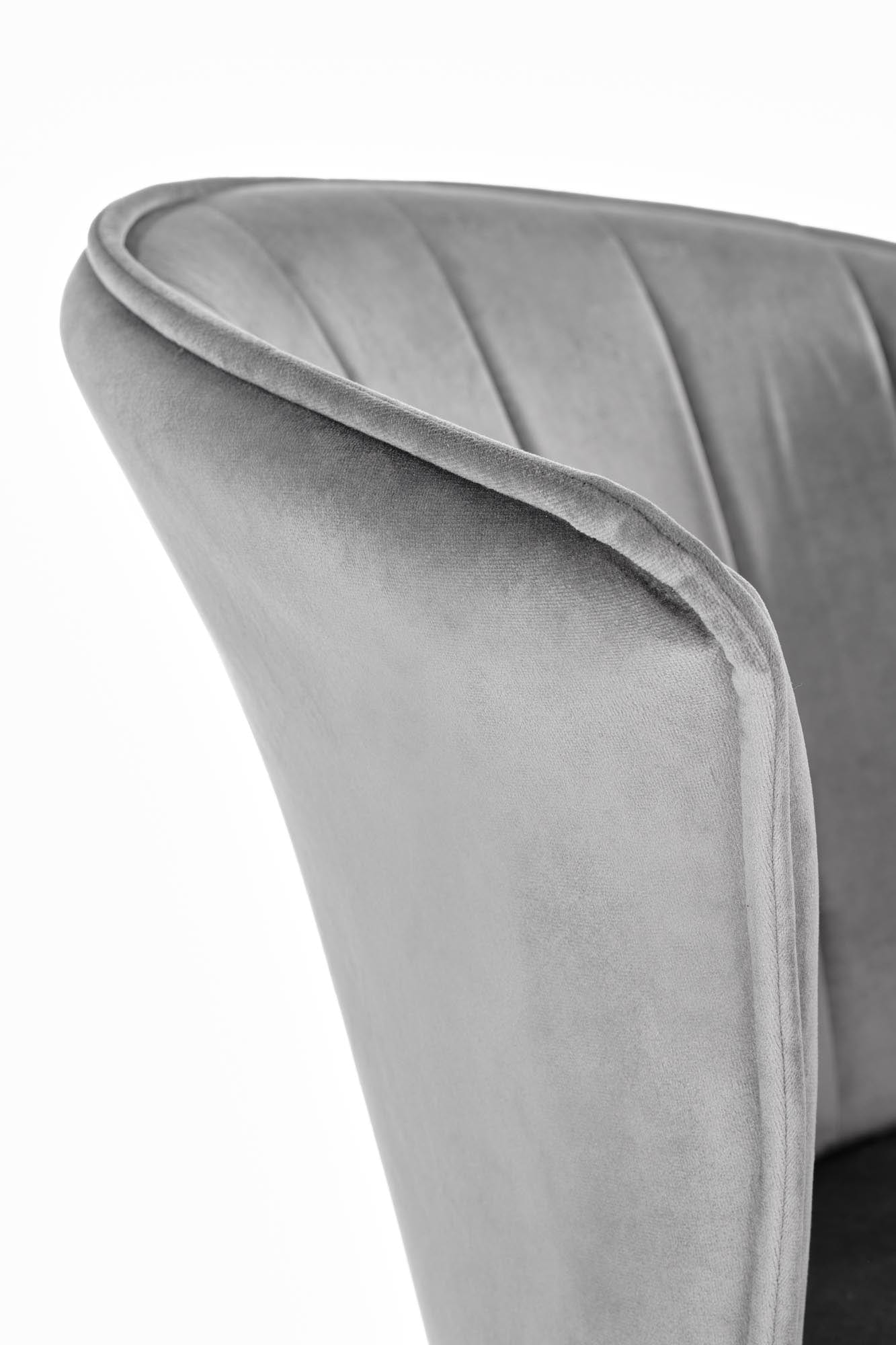 Halmar Scaun de birou tapitat cu stofa, Pasquale Velvet Gri / Negru, l55xA61xH77-87 cm