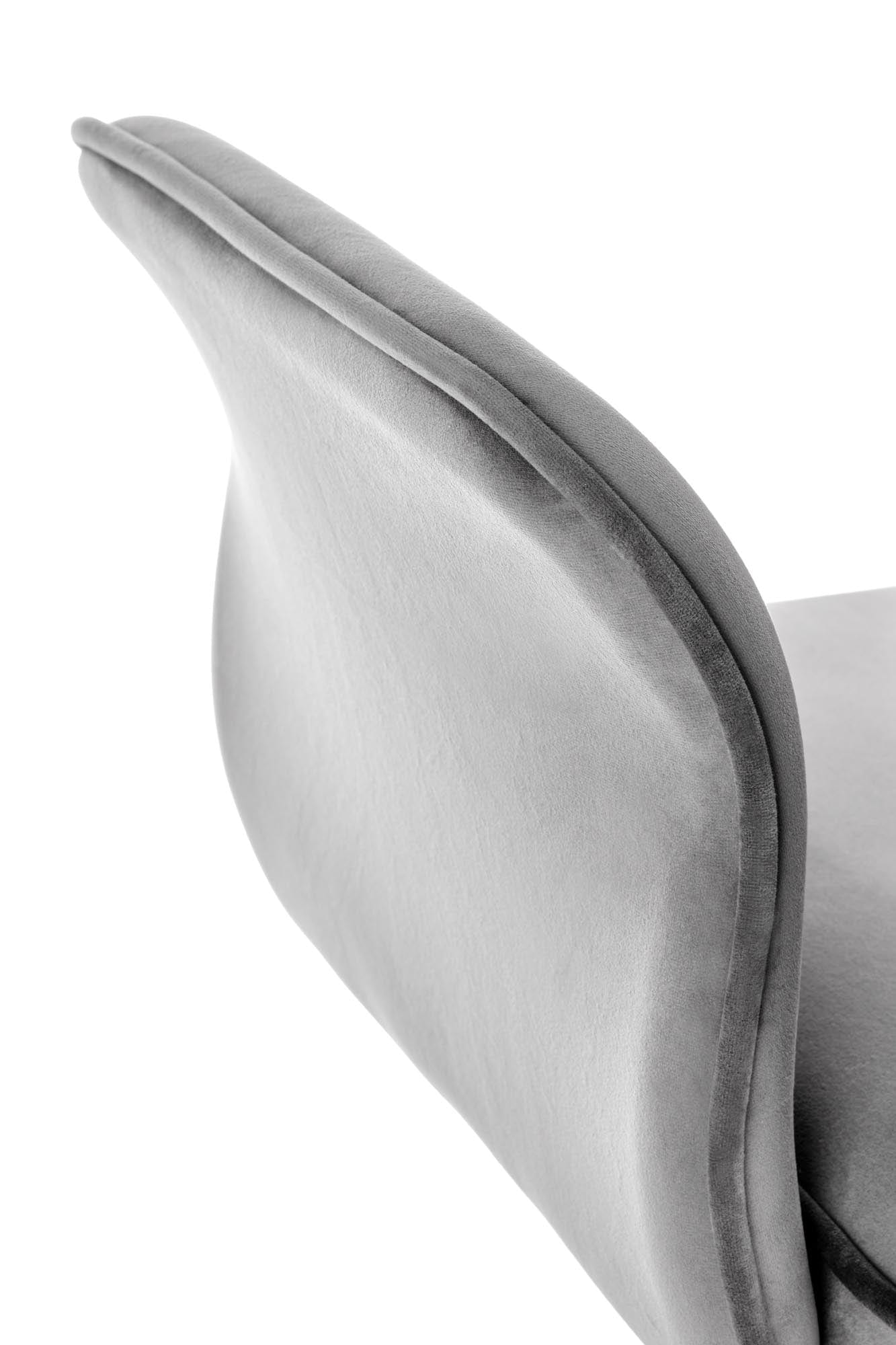 Halmar Scaun de birou tapitat cu stofa, Tully Velvet Gri / Negru, l65xA63xH90-100 cm