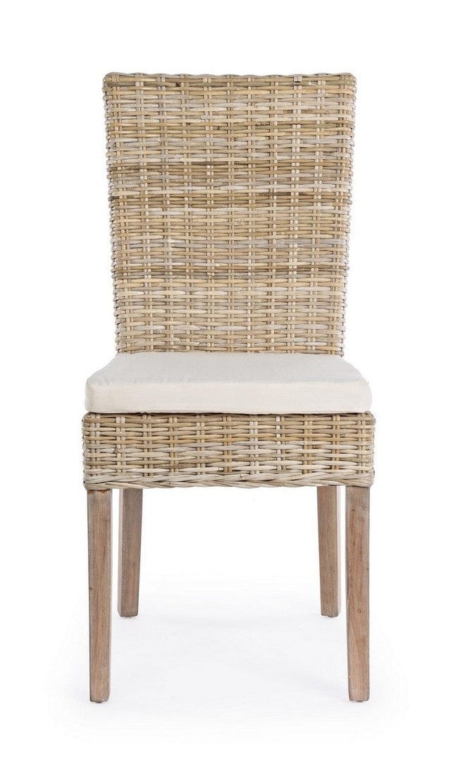 Scaun de gradina / terasa din ratan kubu si lemn de mahon Tavira Natural, l46xA56xH98 cm (1)