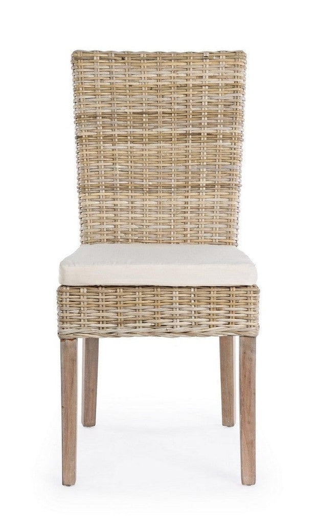 Scaun de gradina / terasa din ratan kubu si lemn de mahon Tavira Natural, l46xA56xH98 cm (1)