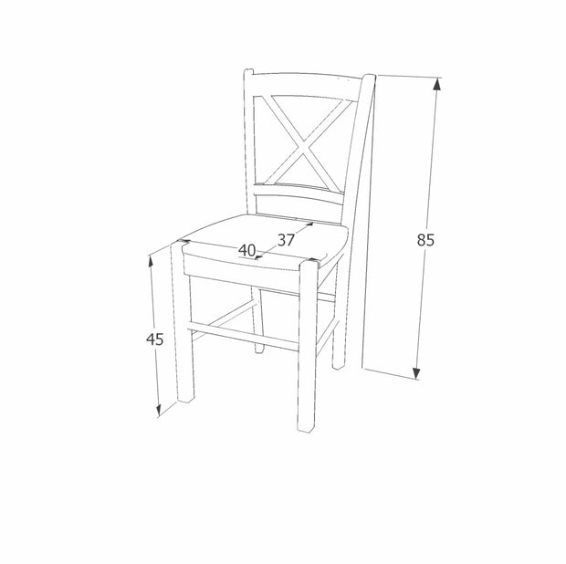 Signal Scaun din lemn, Cyd-56 Alb, l40xA37xH85 cm