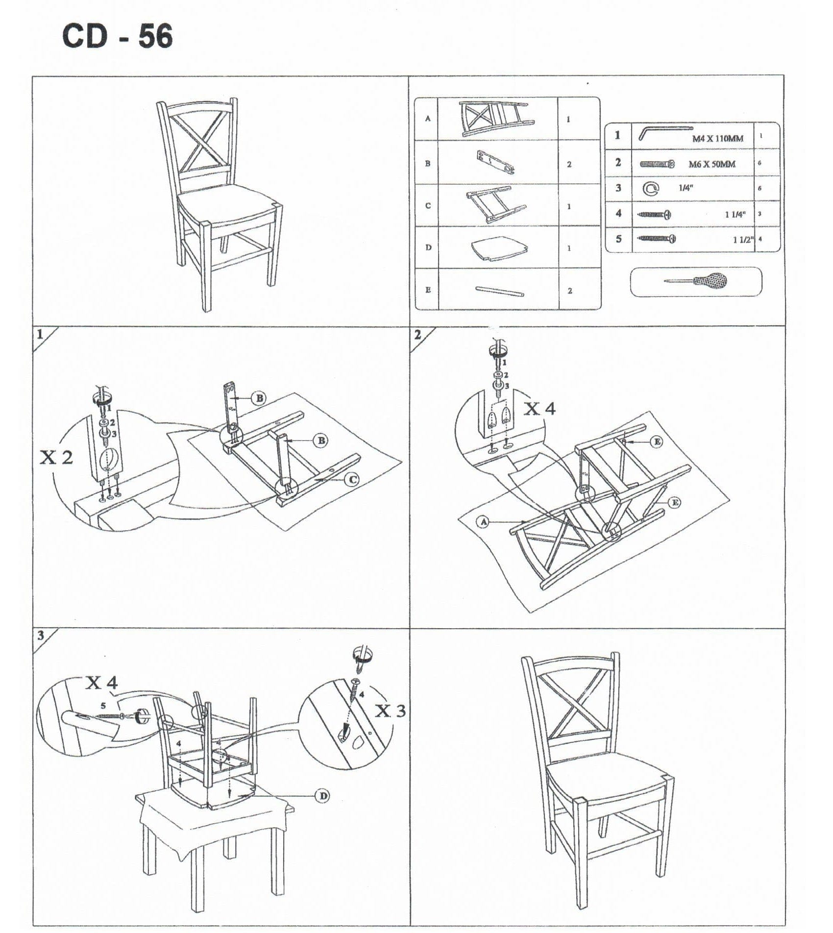 Signal Scaun din lemn, Cyd-56 Alb, l40xA37xH85 cm