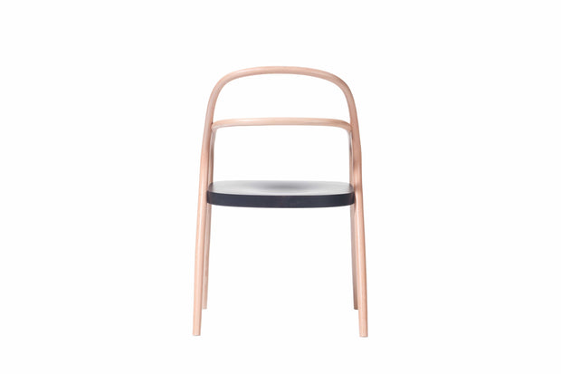 Scaun din lemn de fag 002 Natural / Black, l57xA56xH85 cm (2)