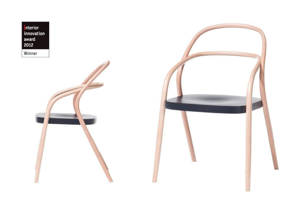 Scaun din lemn de fag 002 Natural / Black, l57xA56xH85 cm (6)