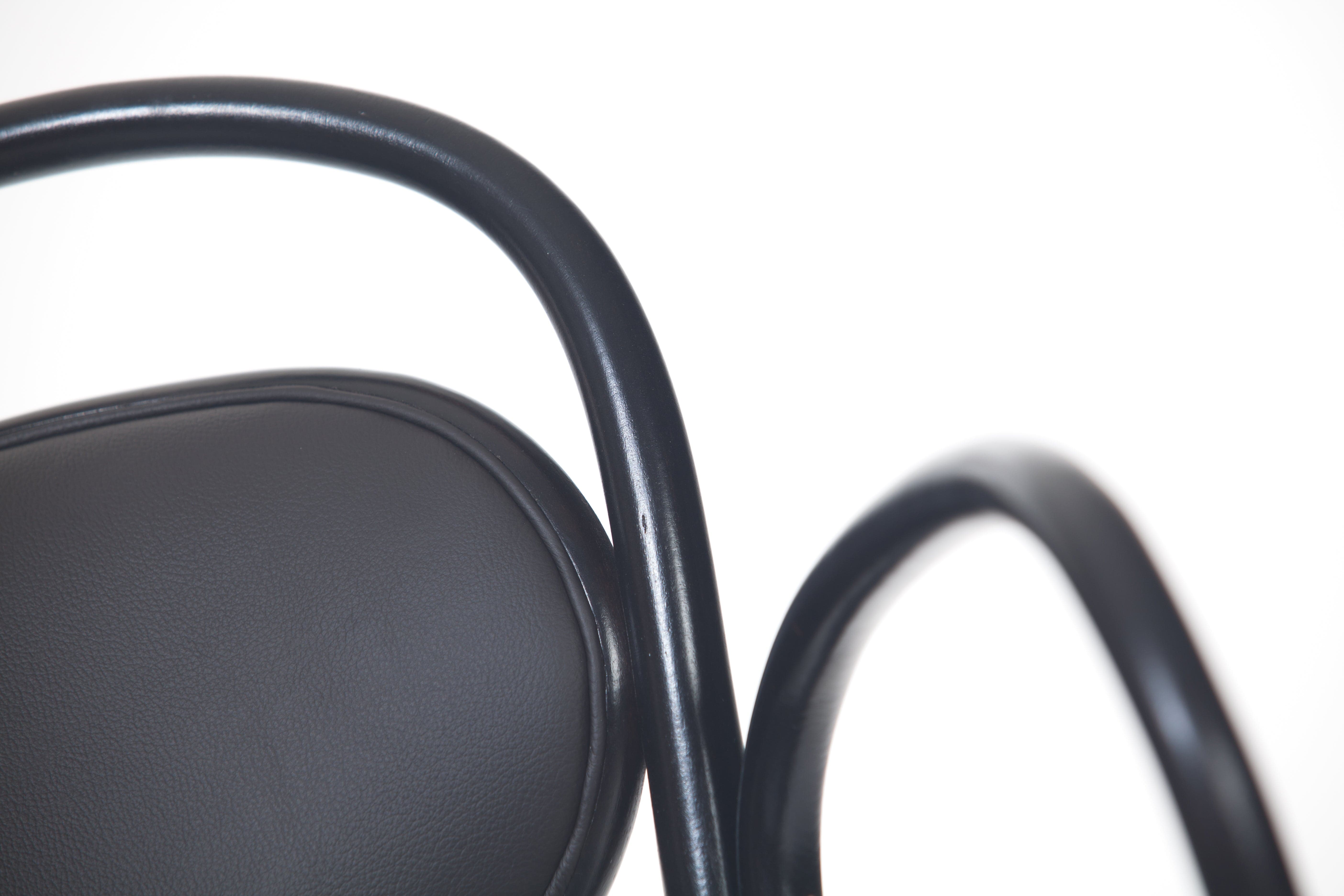 Scaun din lemn de fag, tapitat cu piele ecologica Classic 20 Wenge, l54xA59xH84 cm (1)