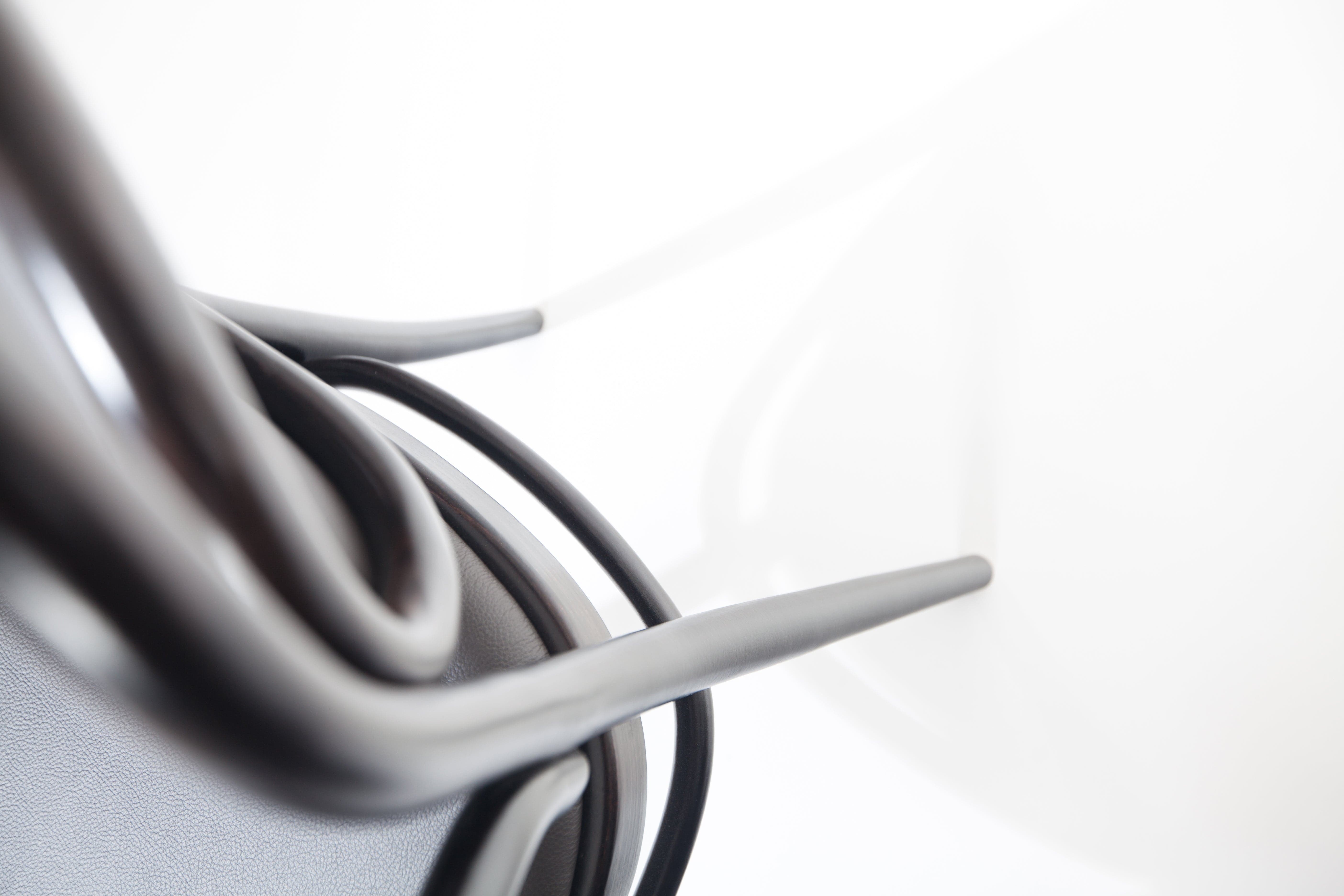 Scaun din lemn de fag, tapitat cu piele ecologica Classic 20 Wenge, l54xA59xH84 cm (2)