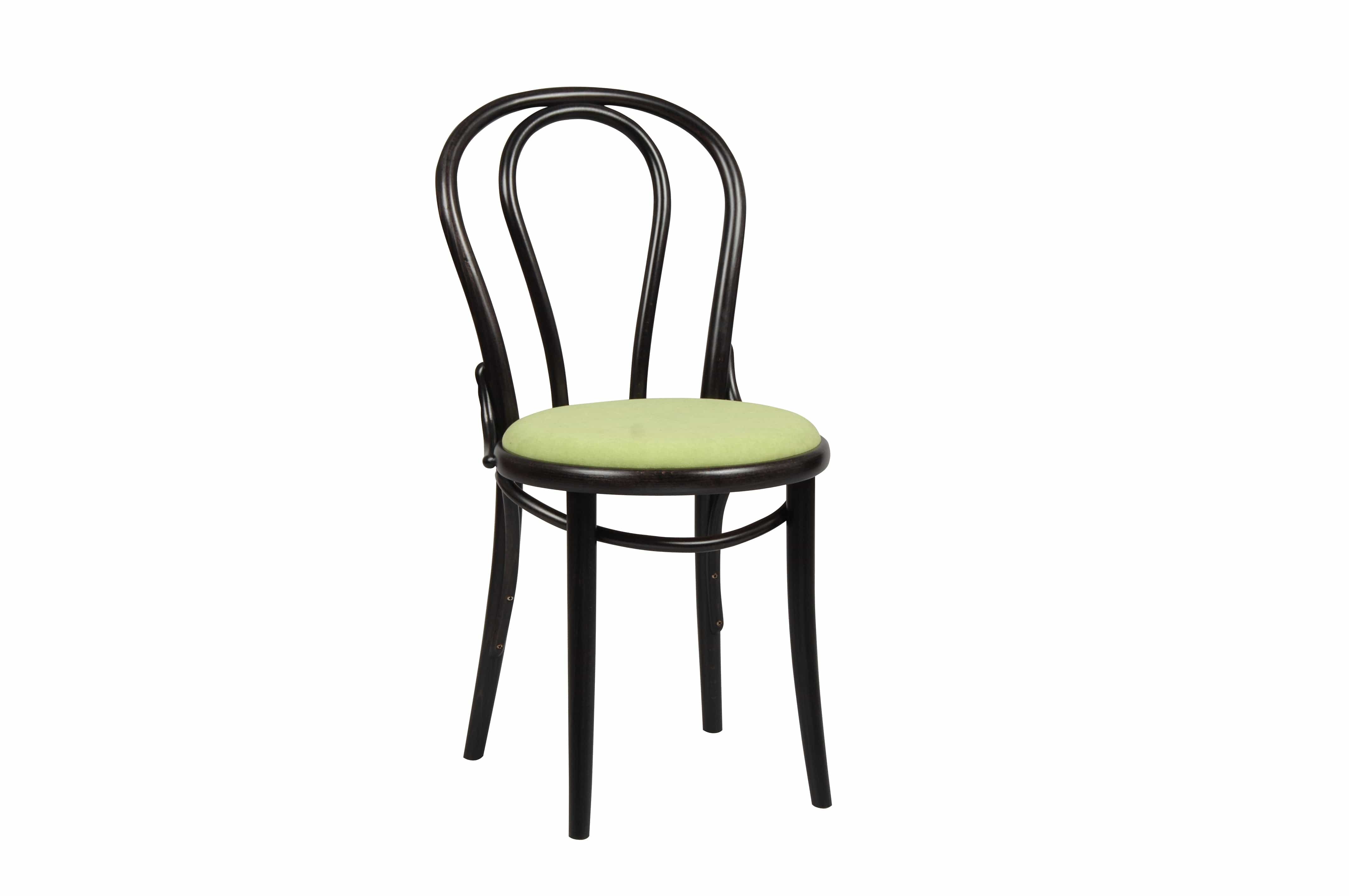 Scaun din lemn de fag, tapitat cu stofa 18 Wenge / Green, l41xA51,5xH84 cm