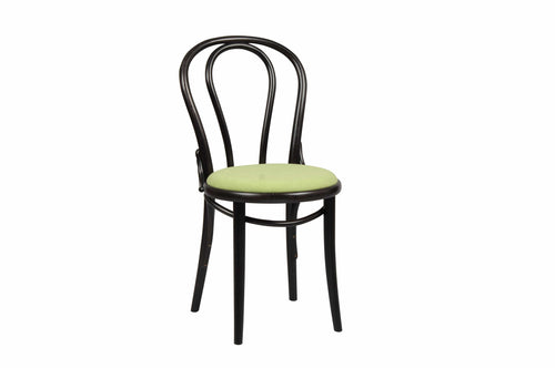 Scaun din lemn de fag, tapitat cu stofa 18 Wenge / Green, l41xA51,5xH84 cm