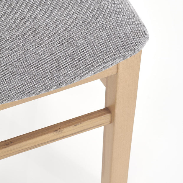 Halmar Scaun din lemn de fag, tapitat cu stofa Garson 2 Gri / Stejar, l46xA55xH97 cm