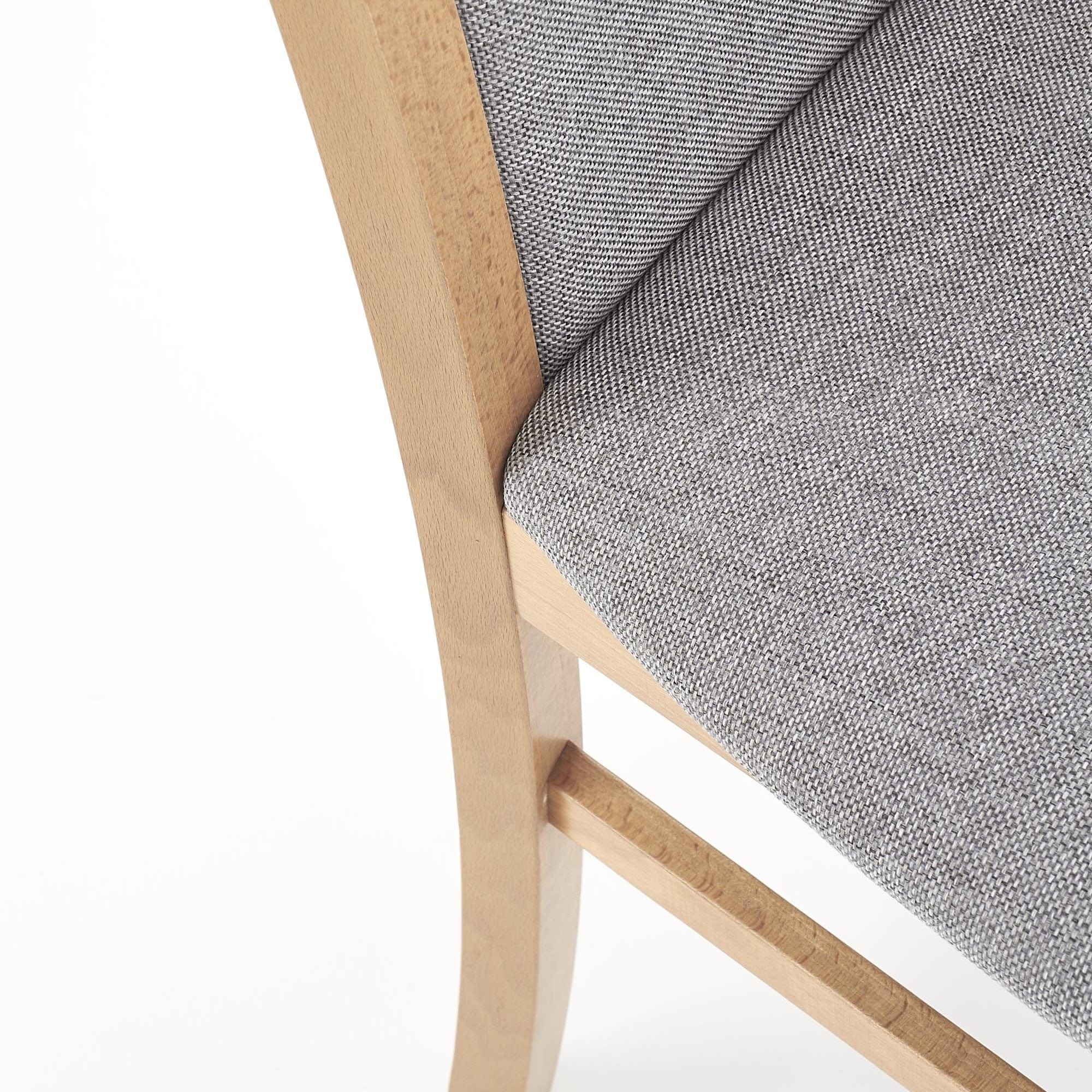 Halmar Scaun din lemn de fag, tapitat cu stofa Garson 2 Gri / Stejar, l46xA55xH97 cm