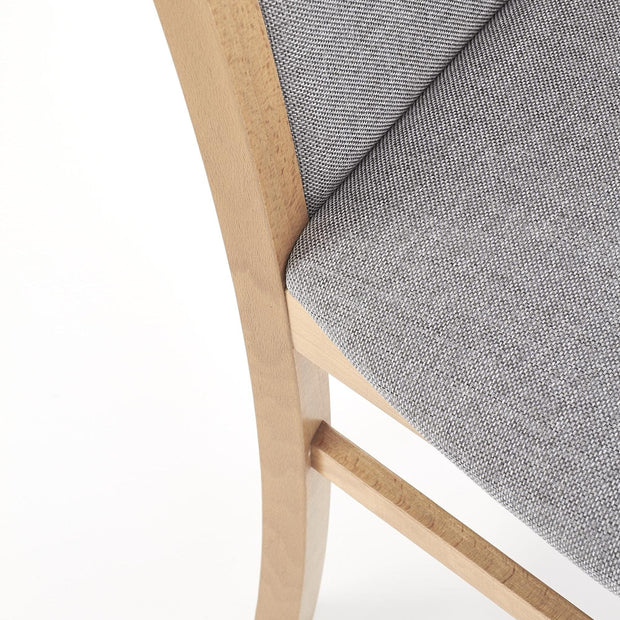 Halmar Scaun din lemn de fag, tapitat cu stofa Garson 2 Gri / Stejar, l46xA55xH97 cm