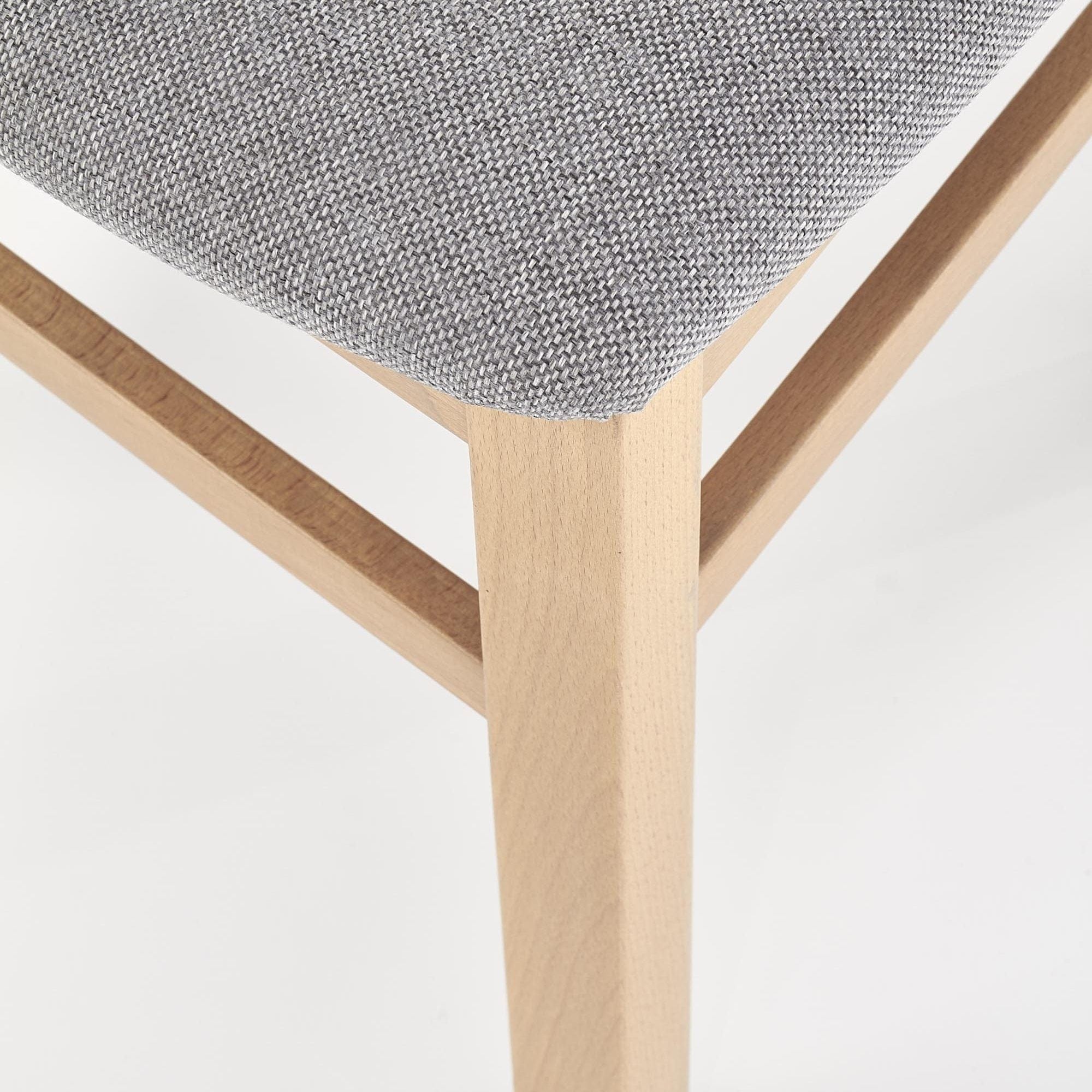 Halmar Scaun din lemn de fag, tapitat cu stofa Garson 2 Gri / Stejar, l46xA55xH97 cm