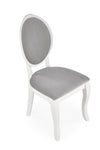 Halmar Scaun din lemn de fag tapitat cu stofa, Velda Gri / Alb, l44xA53xH94 cm