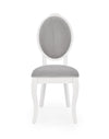 Halmar Scaun din lemn de fag tapitat cu stofa, Velda Gri / Alb, l44xA53xH94 cm