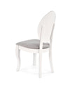 Halmar Scaun din lemn de fag tapitat cu stofa, Velda Gri / Alb, l44xA53xH94 cm