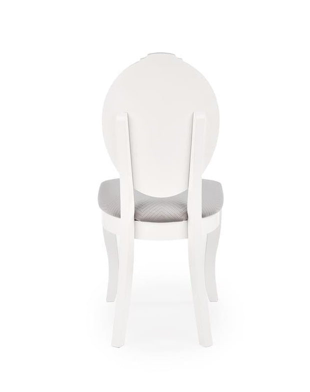 Halmar Scaun din lemn de fag tapitat cu stofa, Velda Gri / Alb, l44xA53xH94 cm