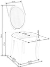 Halmar Scaun din lemn de fag tapitat cu stofa, Velda Gri / Alb, l44xA53xH94 cm