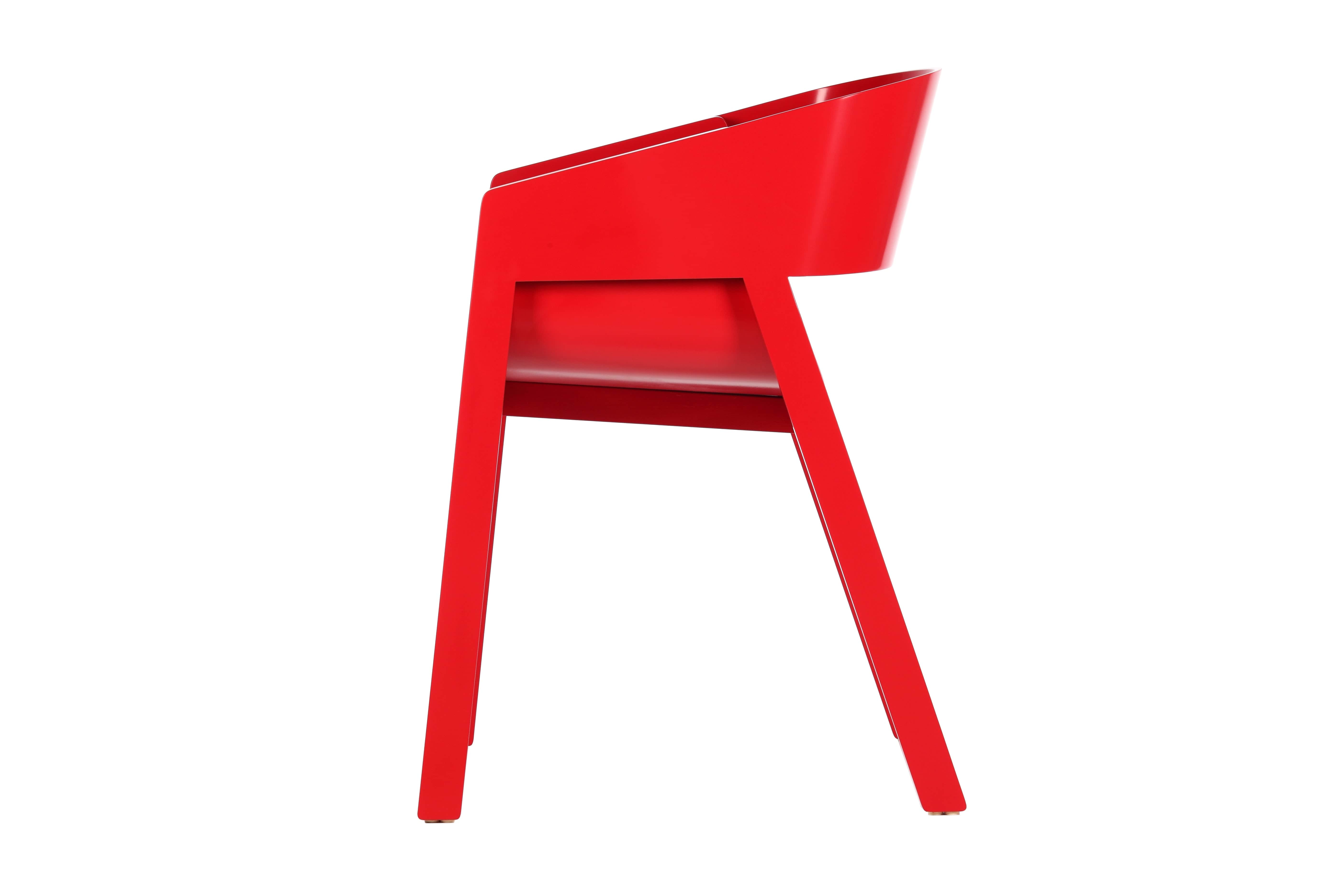 Scaun din lemn de stejar Merano Red, l47,5xA39xH78 cm (1)