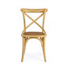 Scaun din lemn de ulm, cu sezut din ratan Cross Galben, l46xA42xH87 cm (1)