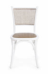 Scaun din lemn de ulm, cu spatar si sezut din ratan natural Carrel Alb, l45xA53xH89 cm (1)