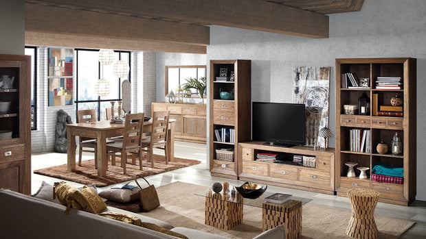 Scaun din lemn si furnir, Merapi Natural, l45xA55xH100 cm (1)