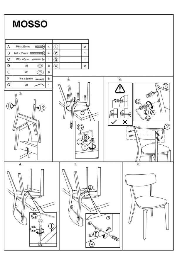 Scaun din lemn si MDF, Mosley Alb / Stejar, l44xA41xH78 cm (3)