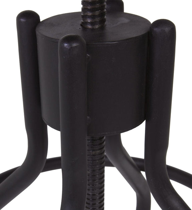 Scaun din lemn si metal, Pipa Nuc / Negru, Ø35xH50-76 cm (8)