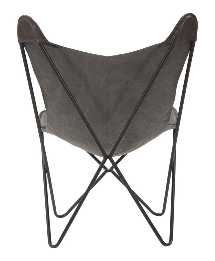 Scaun din metal si stofa Montana Gri inchis, l74xA71xH103 cm (2)