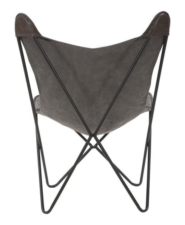 Scaun din metal si stofa Montana Gri inchis, l74xA71xH103 cm (2)